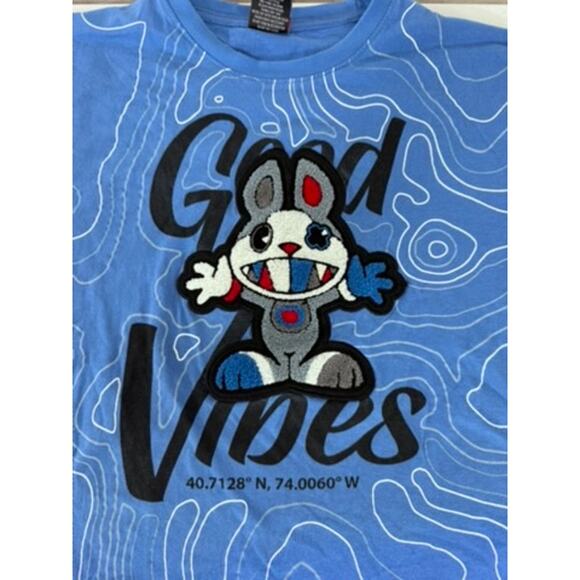 "SOUTHPOLE" Good Vibes T-Shirt,Vintage, Y2K, Street‎ Wear, 3-D Bunny, Hip Hop - Picture 3 of 10